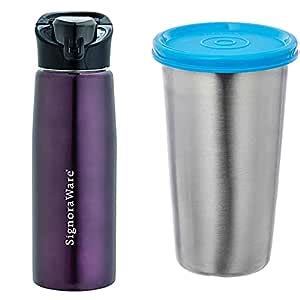 Buy Signoraware Deva Single Walled Stainless Steel Fridge Water Bottle ...
