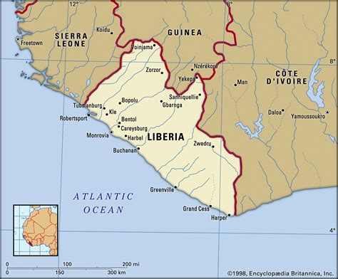 Liberia On Map