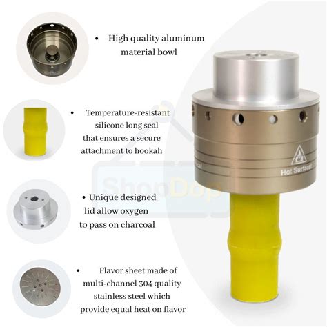 Oduman Carbo-One Hookah Bowl plus Heat Management System – shopdop.in