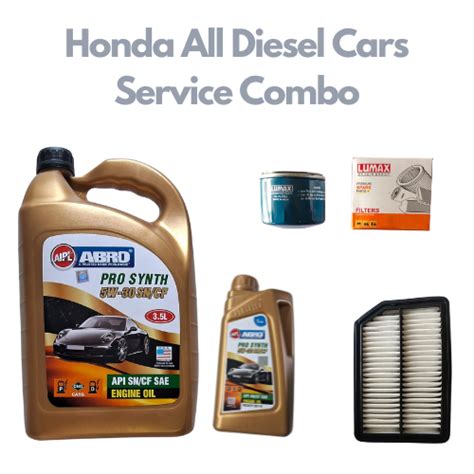 Honda All Diesel Cars (Amaze, Ivtec, Mobilio) - Service Combo - Abro A ...