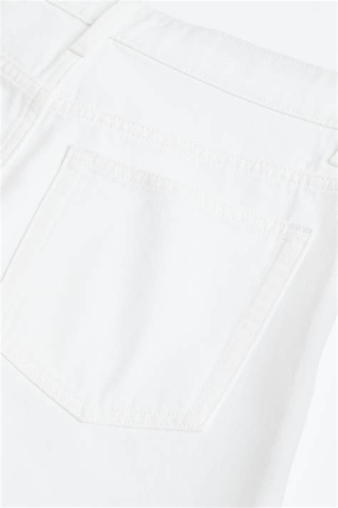 Curvy Fit Denim shorts - White - Ladies | H&M IN