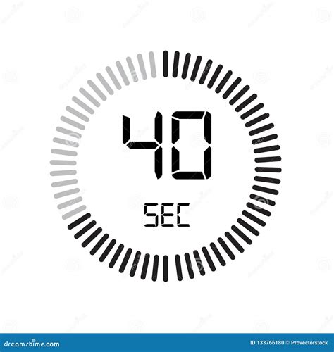 The 40 Seconds Icon, Digital Timer. Clock and Watch, Timer, Countdown ...