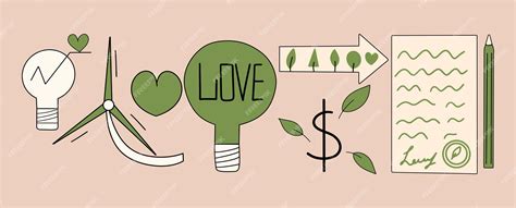 Set of conceptual esg icons elements about sustainable environment and ...