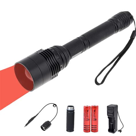 Buy WINDFIRE LED Torch Red Light, Single Mode Zoomable Hunting Torch ...