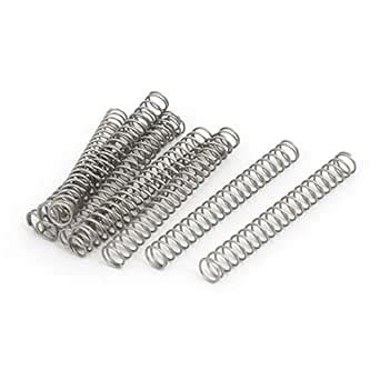 uxcell Compression Spring,304 Stainless Steel,6mm OD,0.6mm Wire Size ...