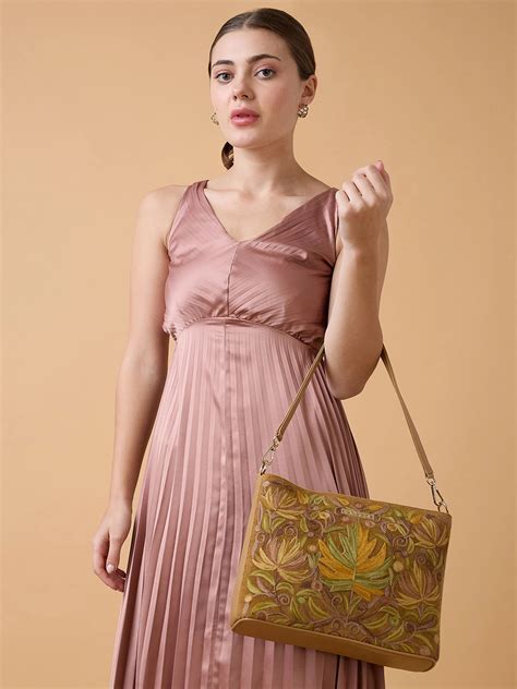 Buy Caprese Siji Tresna Large Brown Crossbody Bag @ 2149 | Caprese Bags