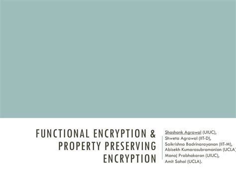 Image result for Implementing Functional Encryption