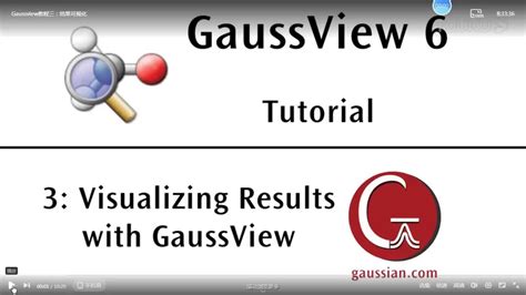 GaussView Tutorial 的图像结果