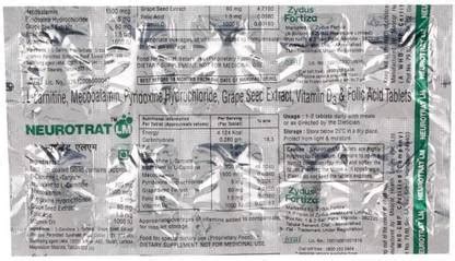 Zydus Fortiza Neurotrat Lm Tablets Price in India - Buy Zydus Fortiza ...