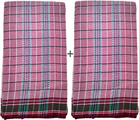 White Gamcha Bath Towel 200 GSM, Gamosa of Bengal Pure Cotton Super ...