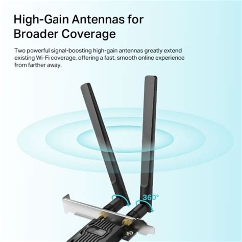 TP-Link AX1800 Wi-Fi 6 and Bluetooth 5.2 PCIe Dual Band Wi-Fi Adapter ...