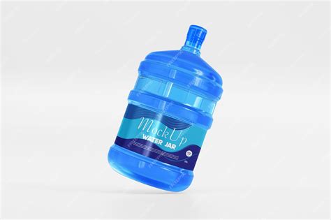 Premium PSD | Glossy water jar mockup