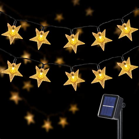 OxyLED Solar String Lights Outdoor Christmas 59 Ft 110 LED Star Lights ...