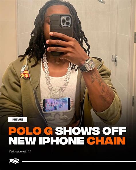 Polo G Showing Off World's First iPhone Chain | Iced Up London