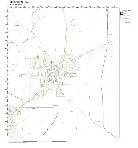 Buy Working s Zip Code Wall of Pleasanton, TX Zip Code Laminated Online ...