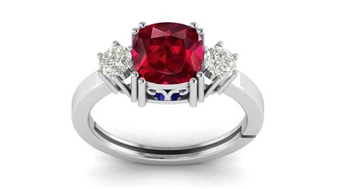 LMDPRAJAPATIS 7.25 Ratti 6.50 Carat Certified Ruby Rashi Ratan Silver ...