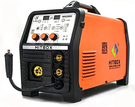 HITBOX MIG Welder 200Amp Inverter MIG ARC Lift TIG Gas Gasless MIG 4 in ...