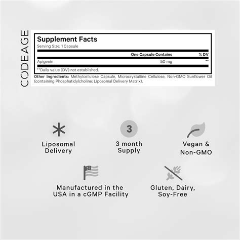 Codeage Liposomal Apigenin Supplement, 3-Month India | Ubuy