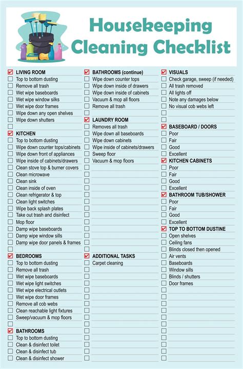 Daily Cleaning Checklist Printable - astra.edu.pl