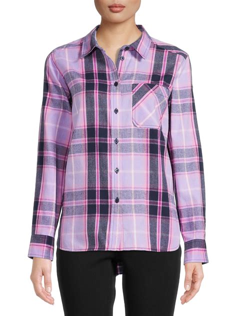 Time and Tru Women's Flannel Shirt - Walmart.com
