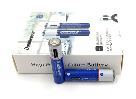 Buy Doublepow high power lithium rechargeable AAA battery - Type C usb ...