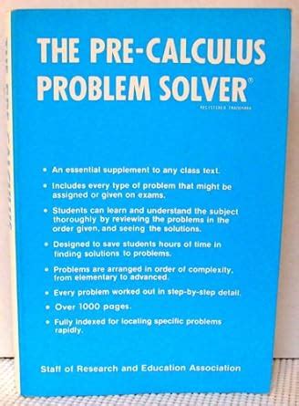 Buy Pre-calculus (Problem Solvers) Book Online at Low Prices in India ...