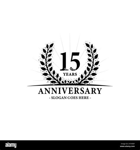 15 years celebrating anniversary logo. 15th years anniversary design ...