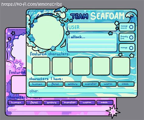 F2U Artfight card templates by lemonscribs on DeviantArt