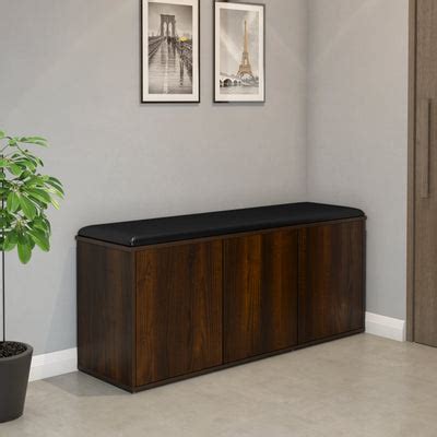 Buy Nilkamal Metro 3 Door Engineered Wood Shoe Cabinet (Walnut)