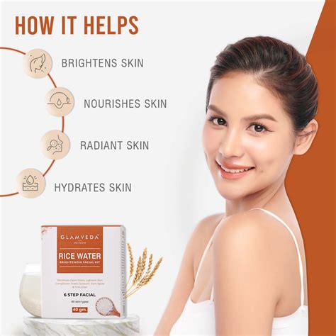 Glamveda Rice Water Brightening Facial Kit 40gm – Glamveda Skincare