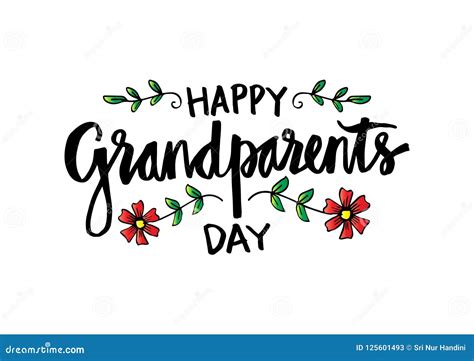 Happy Grandparents Day stock illustration. Illustration of glittering ...