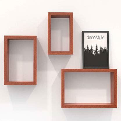 HomeStrap Rectangle Floating |Wall Mount Shelf Display Rack-Set of 3 ...