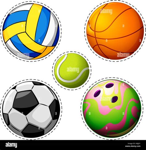 Different types of balls illustration Stock Vector Image & Art - Alamy