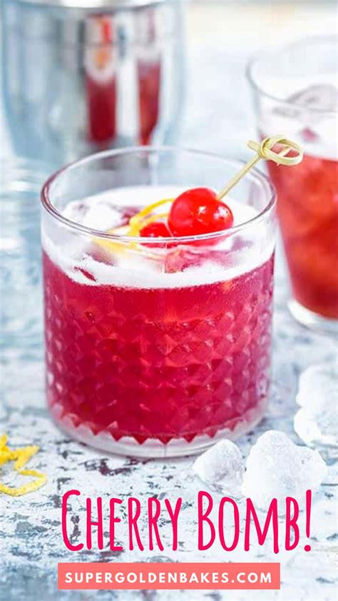 Cherry Bomb | Supergolden Bakes | Brandy cocktails, Cocktail recipes ...