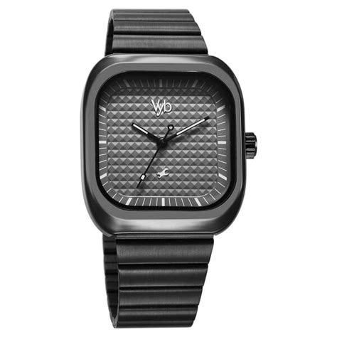 Buy Online Fastrack Vyb Maverick Quartz Analog Grey Dial Grey Metal ...