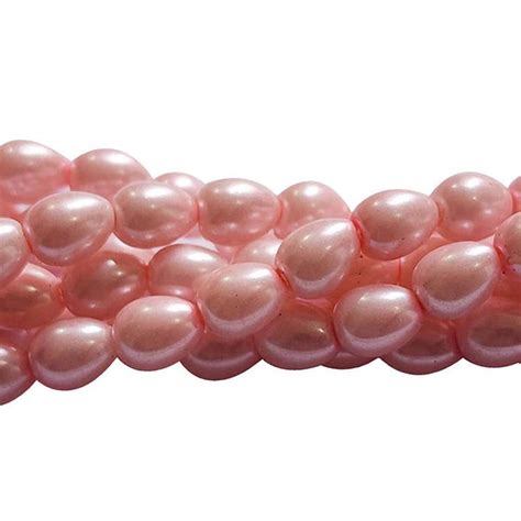 Loose Glass Pearl Beads Drop Shape, in size about7x9mm, Sold Per 48 Be ...