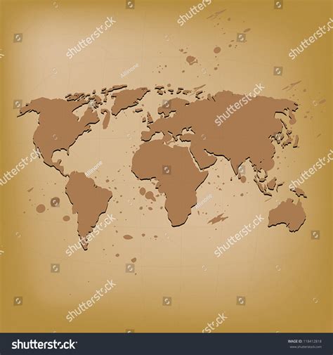 Blank Old World Map Vector 的图像结果
