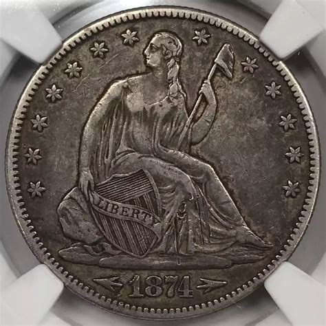 1874 Seated Liberty Half Dollar NGC XF-Details ARROWS - Old Pueblo Coin