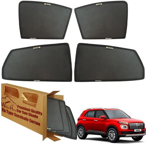 WolkomHome Car Window Sun Shade Protector Curtains Set of 4 pc for ...