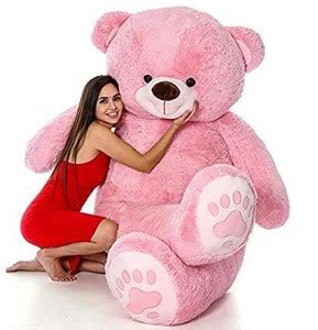 RSY Huggable Stuffed Teddy Bear in Pink Color – 3 Feet - 90 cm ...