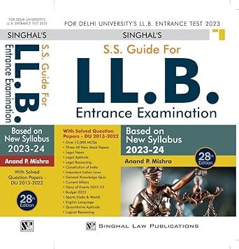 Buy SS Guide for LLB Entrance Examination 2023-24 with Solved Papers ...