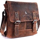 HIDE & SKIN Leather Men Laptop Messenger Bag (Italian Brown) : Amazon ...