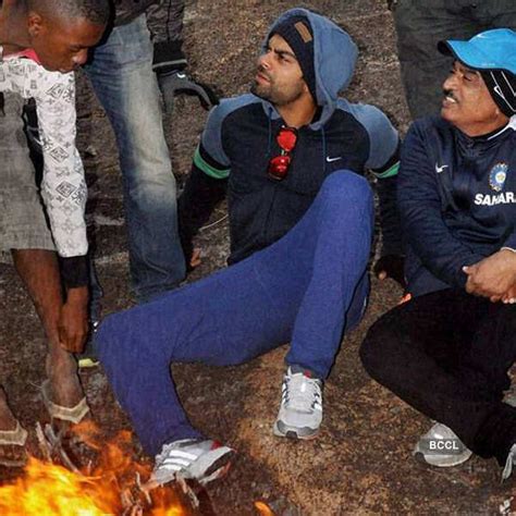In this pic, the stand-in captain Virat Kohli seems to be in a relaxed ...