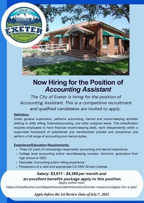 Employment Opportunities | City of Exeter