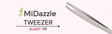 Midazzle Slant Tip Tweezer for Eyebrows, Ingrown Hair, and Facial Hair ...