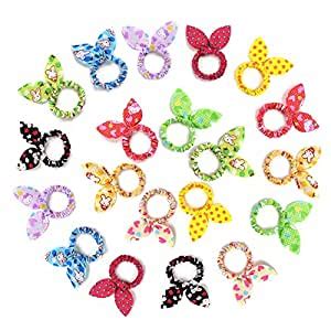 Trendy Club Rubber Band, Rabbit Ear Hair Tie Bands/Ponytail Holder for ...