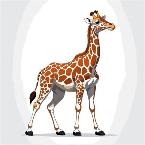 Giraffe vector on white background | Premium AI-generated vector