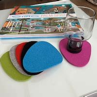 Buy Cat Coasters Wool Felt Drink Coaster Set Online in India - Etsy