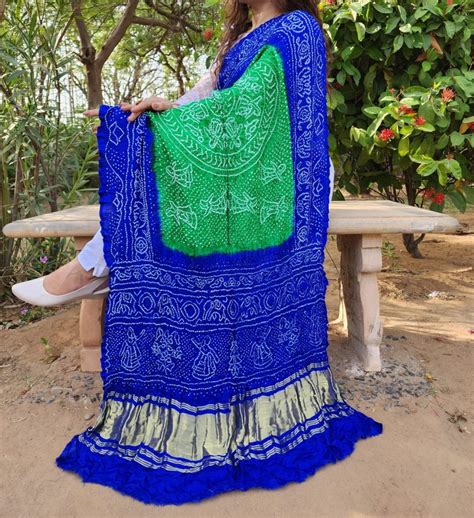 Pure Gaji Silk Rai Bandhej Dupatta - Leheriya.com