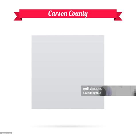 Carson County Texas Map On White Background With Red Banner High-Res ...